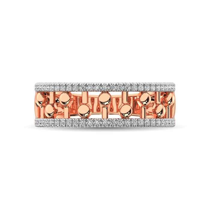 10K Rose Gold 1/4 Ct.Tw. Diamond Fashion Ring