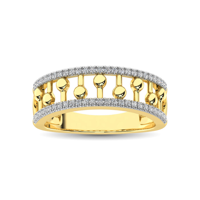 10K Yellow Gold 1/4 Ct.Tw. Diamond Fashion Ring