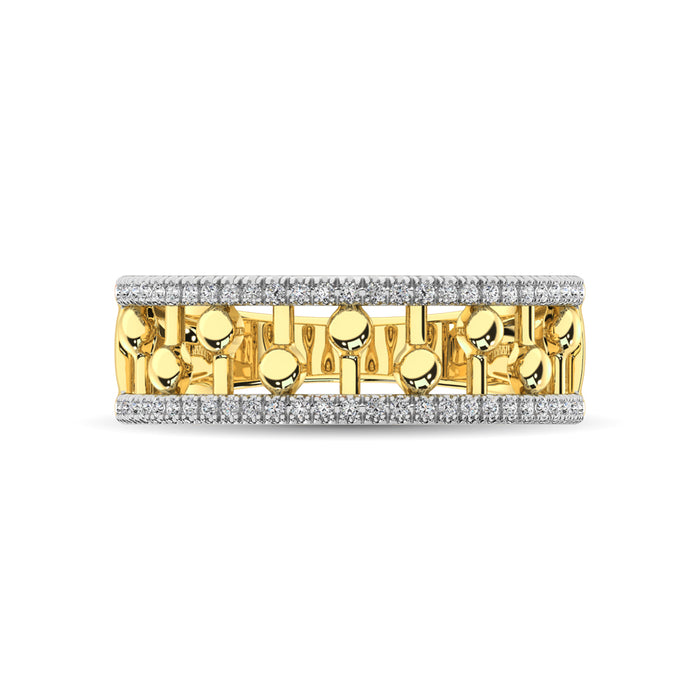 10K Yellow Gold 1/4 Ct.Tw. Diamond Fashion Ring