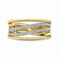 Thumbnail for 14K Yellow Gold 1/3 Ct.Tw. Diamond Fashion Ring