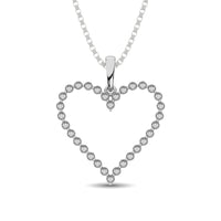 Thumbnail for Sterling Silver 1/10 Ct.Tw. Diamond Heart Pendant
