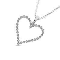 Thumbnail for Sterling Silver 1/10 Ct.Tw. Diamond Heart Pendant