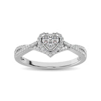 Thumbnail for 10K White Gold 1/4 Ct.Tw. Diamond Heart Ring