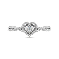 Thumbnail for 10K White Gold 1/4 Ct.Tw. Diamond Heart Ring