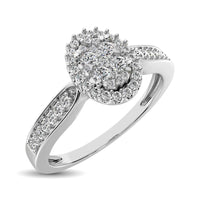 Thumbnail for 10K White Gold 1/4 Ct.Tw. Diamond Heart Ring