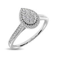 Thumbnail for 10K White Gold 1/4 Ct.Tw. Diamond Heart Ring