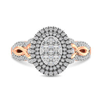 Thumbnail for 14K Two Tone Gold  3/4 Ct.Tw. Diamond Engagement Ring