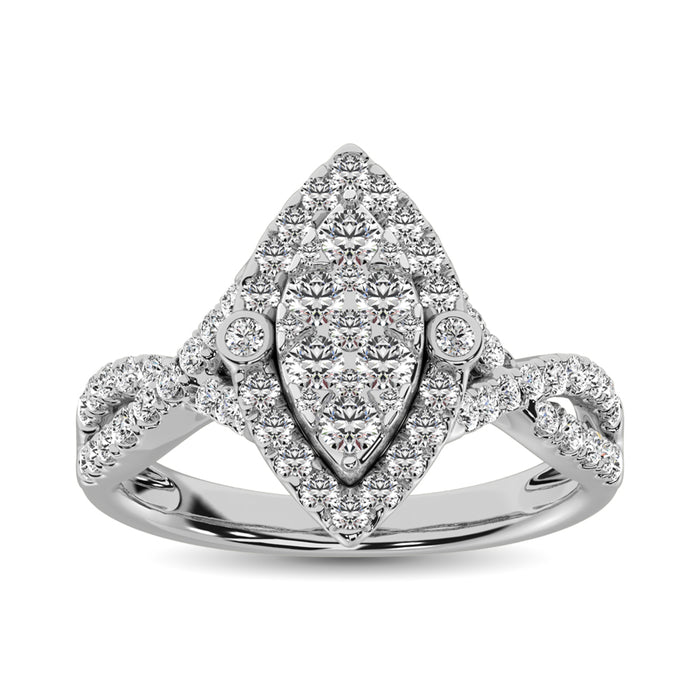 14K White Gold  1 Ct.Tw. Diamond Engagement Ring