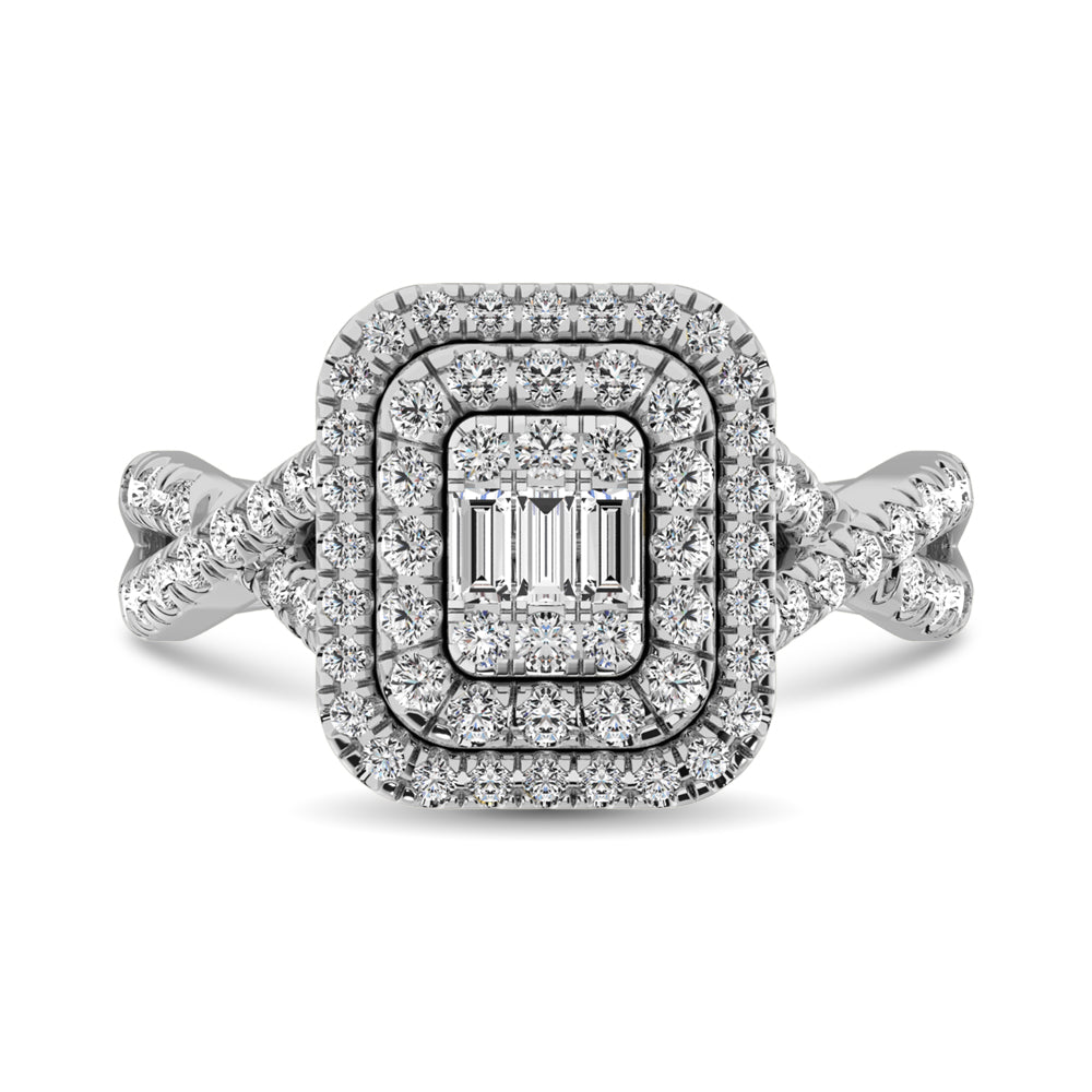 Diamond 1 Ct.Tw. Engagement Ring in 14K White Gold