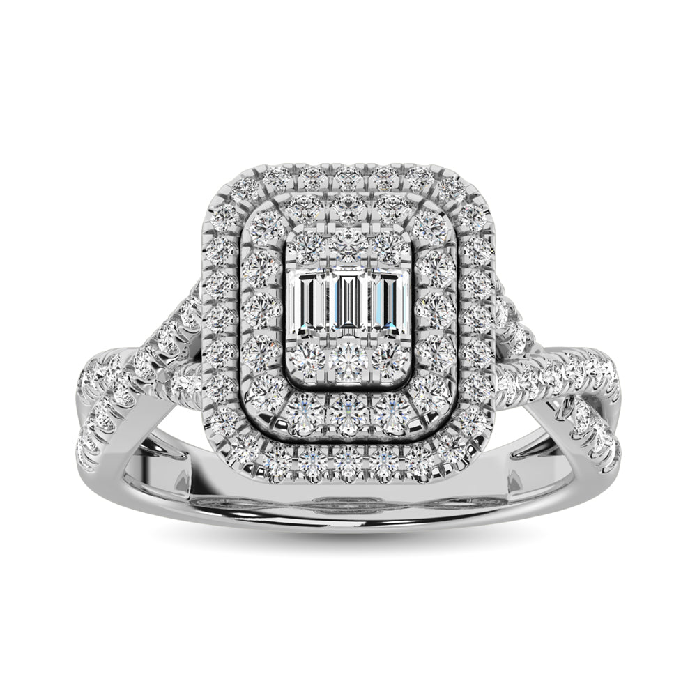 Diamond 1 Ct.Tw. Engagement Ring in 14K White Gold