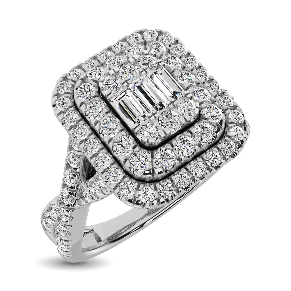 Diamond 1 Ct.Tw. Engagement Ring in 14K White Gold