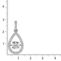 Thumbnail for Diamond Shimmering Pear Shape Pendant 1 3/8 ct tw in 14K White Gold