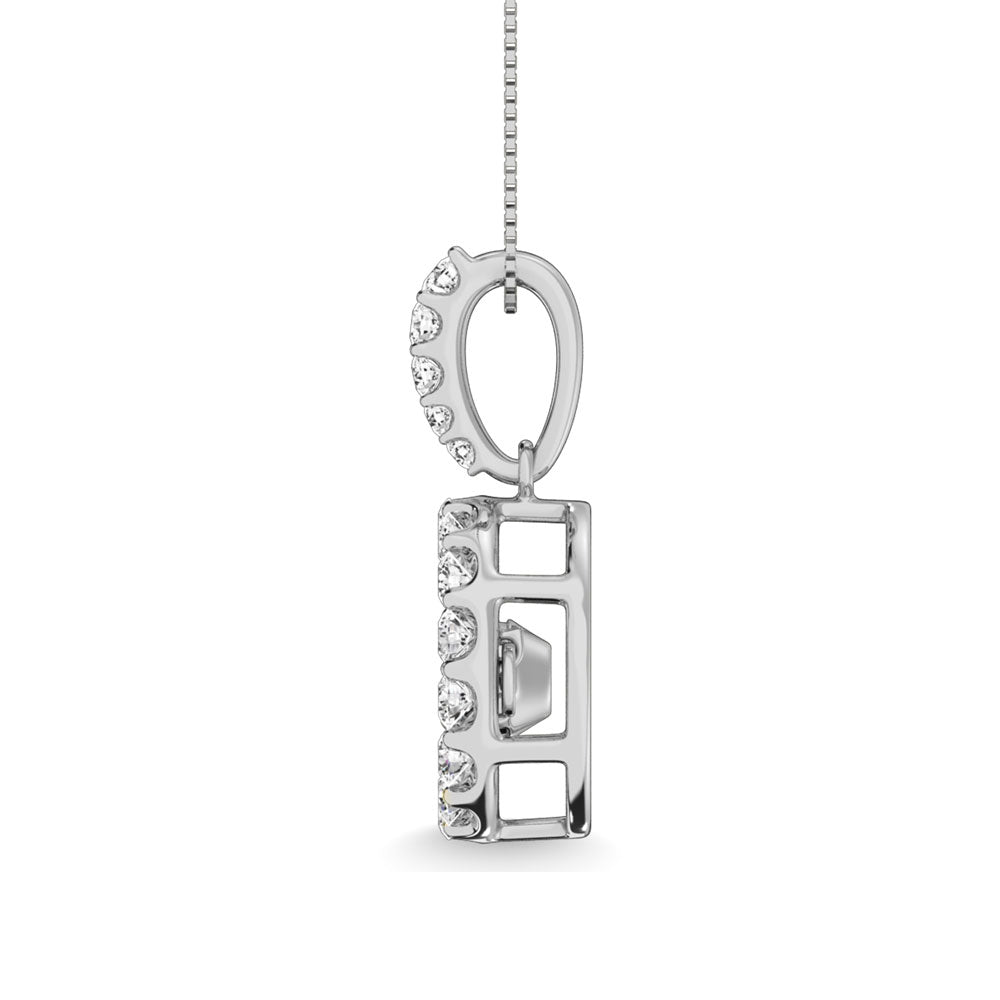 Diamond 2 Ct.Tw. Round Shape Shimmering Pendant in 14K White Gold