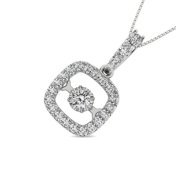 Diamond 2 Ct.Tw. Shimmering Pendant in 14K White Silver