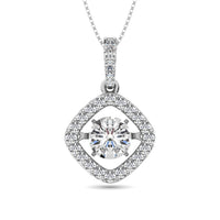 Thumbnail for Diamond Shimmering Pendant 1 3/8 ct tw in 14K White Gold