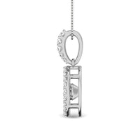 Thumbnail for Diamond 2 Ct.Tw. Square Shape Shimmering Pendant in 14K White Gold
