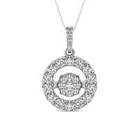 Thumbnail for Diamond 1 Ct.Tw. Shimmering Pendant in 14K White Gold