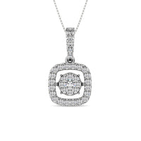 Thumbnail for Moving Diamond 5/8 ct tw Pendant in 14K White Gold