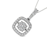 Thumbnail for Moving Diamond 5/8 ct tw Pendant in 14K White Gold