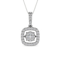 Thumbnail for Diamond 1 Ct.Tw. Shimmering Pendant in 14K White Gold