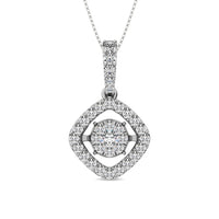 Thumbnail for Diamond 1 Ct.Tw. Shimmering Pendant in 14K White Gold