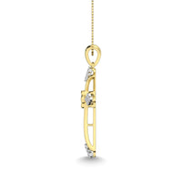 Thumbnail for Gothic Style Diamond 1/5 Ct.Tw Cross Pendant in 10K Yellow Gold