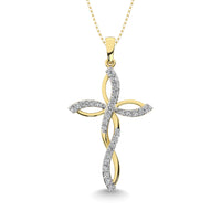 Thumbnail for Diamond 1/5 Ct.Tw Twist cross Pendant