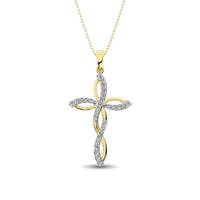 Thumbnail for Diamond 1/5 Ct.Tw Twist cross Pendant