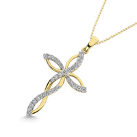 Thumbnail for Diamond 1/5 Ct.Tw Twist cross Pendant