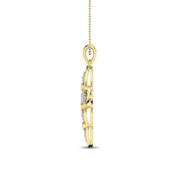 Thumbnail for 14K Yellow Gold 1/5 Ct.Tw. Diamond Cross Pendant
