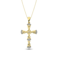 Thumbnail for Gothic Style Diamond 1/6 Ct.Tw Cross Pendant in 10K Yellow Gold