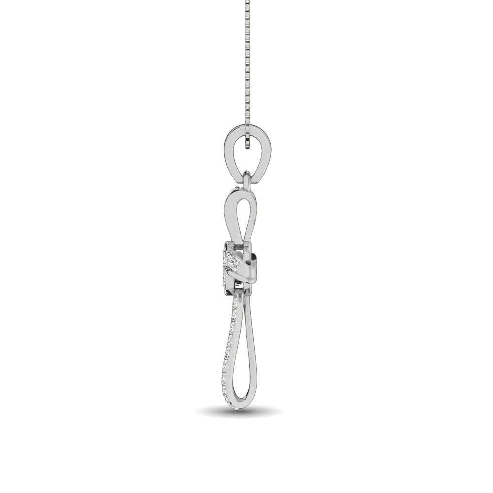 14K White Gold 1/5 Ct.Tw. Diamond Cross Pendant