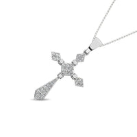 Thumbnail for 14K White Gold 1/5 Ct.Tw. Diamond Cross Pendant