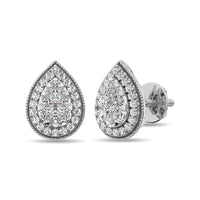 Thumbnail for Diamond 5/8 Ct.Tw. Pear Shape Stud Earrings in 14K White Gold