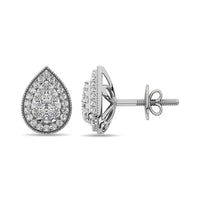 Thumbnail for Diamond 5/8 Ct.Tw. Pear Shape Stud Earrings in 14K White Gold