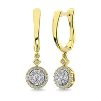 Thumbnail for Diamond 1/2 Ct.Tw. ClusterDanglers Earrings in 10K Yellow Gold