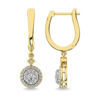 Thumbnail for Diamond 1/2 Ct.Tw. ClusterDanglers Earrings in 10K Yellow Gold