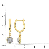 Thumbnail for Diamond 1/2 Ct.Tw. ClusterDanglers Earrings in 10K Yellow Gold