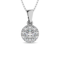 Thumbnail for Diamond 1/4 Ct.Tw. Round Frame Pendant