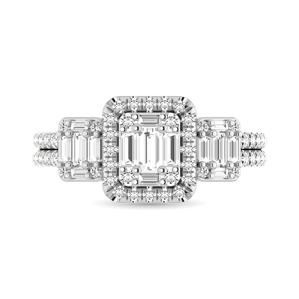 Diamond 1 Ct.Tw. Engagement Ring in 14K White Gold
