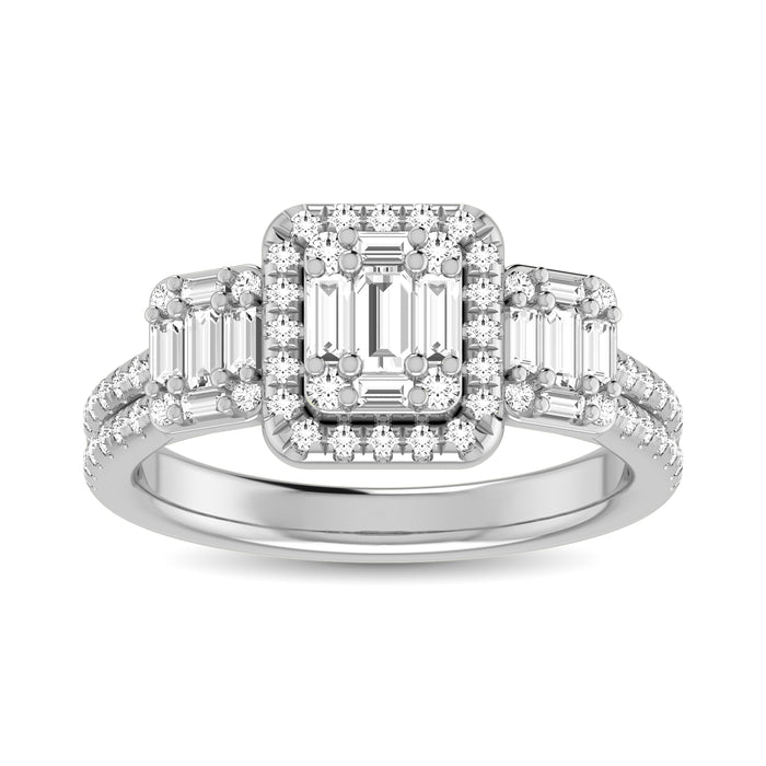 Diamond 1 Ct.Tw. Engagement Ring in 14K White Gold