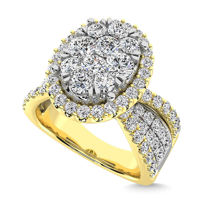 Diamond 2 Ct.Tw. Engagement Ring in 14K Two Tone Gold