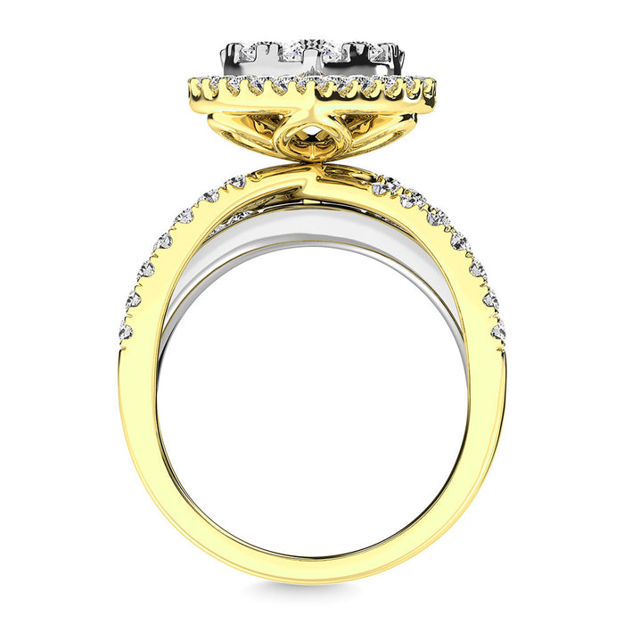 Diamond 2 Ct.Tw. Engagement Ring in 14K Two Tone Gold