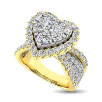 Thumbnail for Diamond 2 Ct.Tw. Heart Shape Engagement Ring in 14K Two Tone Gold