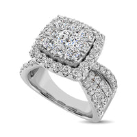Thumbnail for Diamond 2 Ct.Tw. Square Shape Engagement Ring in 14K Two Tone Gold