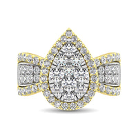 Thumbnail for Diamond 2 Ct.Tw. Pear Shape Engagement Ring in 14K Two Tone Gold