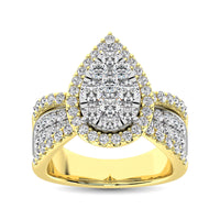 Thumbnail for Diamond 2 Ct.Tw. Pear Shape Engagement Ring in 14K Two Tone Gold