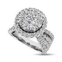 Thumbnail for Diamond 2 Ct.Tw. Round Shape Engagement Ring in 14K White Gold
