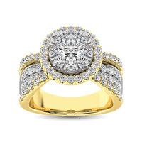 Thumbnail for Diamond 2 Ct.Tw. Round Shape Engagement Ring in 14K Two Tone Gold