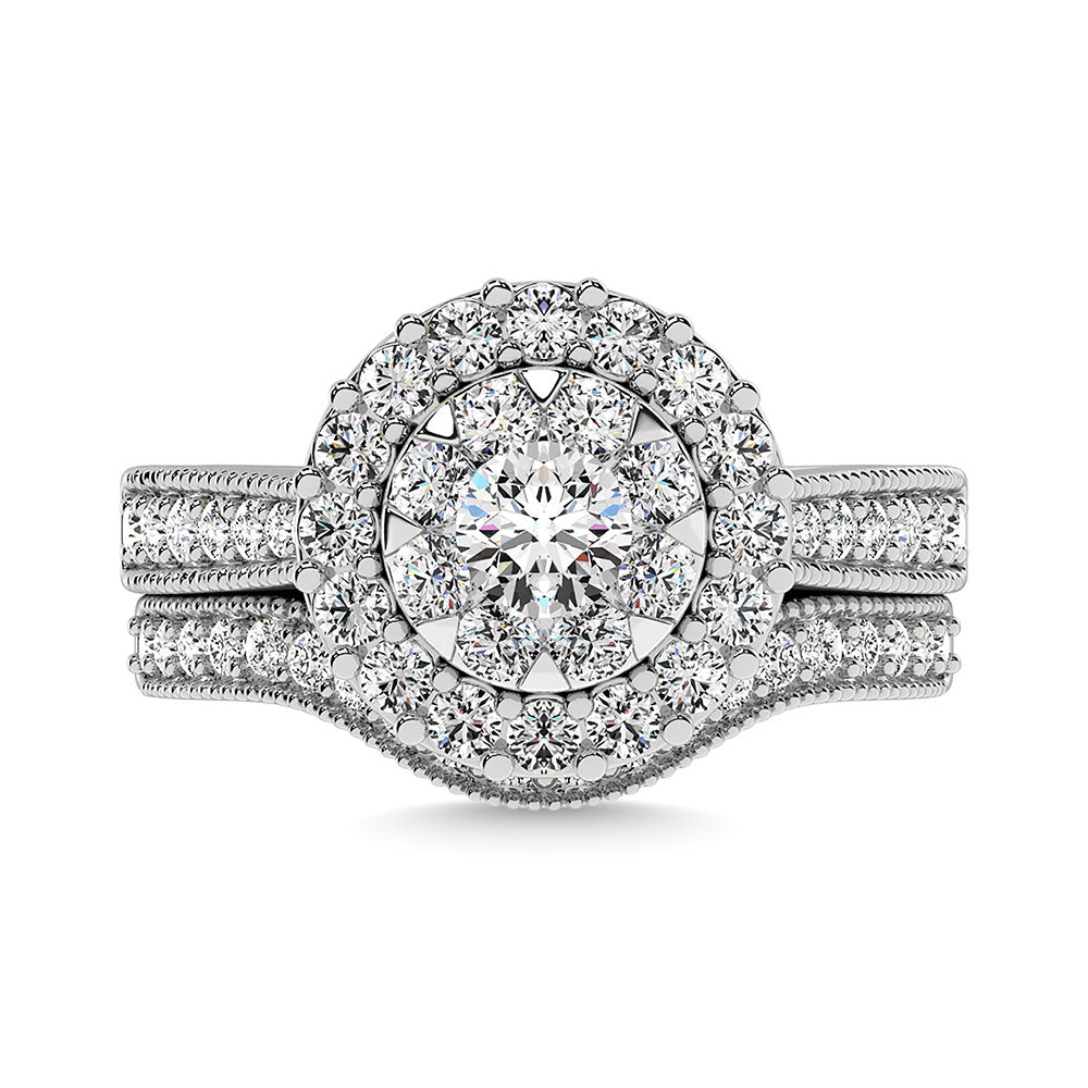 Diamond 1 1/2 Ct.Tw. Bridal Ring in  14K White Gold